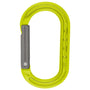 DMM XSRE Mini Carabiner in bright yellow, designed for tree surgeons and outdoor adventures, featuring a keylock nose.