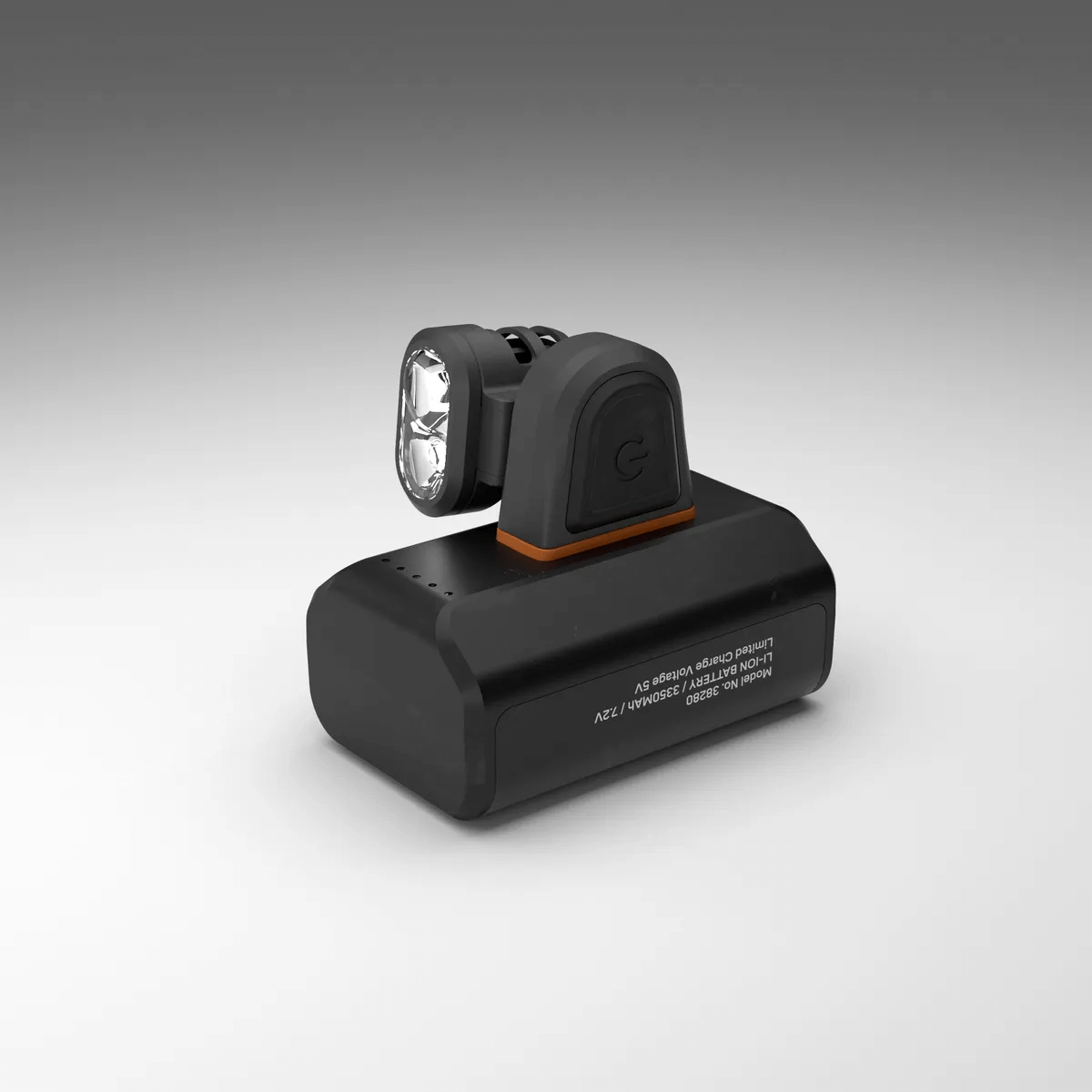 FreeLight 1200 Head Torch with modular design and integrated power cord for tree surgeons and outdoor professionals.