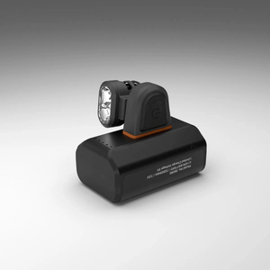 FreeLight 1200 Head Torch with modular design and integrated power cord for tree surgeons and outdoor professionals.