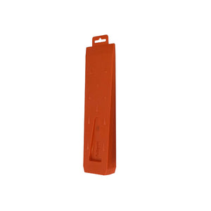 High-visibility ARBPRO tree felling wedge in bright orange, ideal for tree surgeons ensuring safe felling.