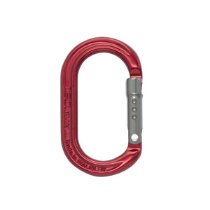 ISC KL100 karabiner in red, compact design for secure climbing and rigging safety, ideal for tree surgeons.
