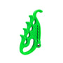 ISC Nessie lanyard management clip in bright green, designed for securely storing climbing lines, essential for tree surgeons.