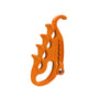 ISC NESSIE lanyard management clip in bright orange, designed for tree surgeons with flexible fins for rope storage.