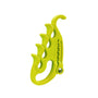 ISC NESSIE lanyard management clip in vibrant yellow, designed for tree surgeons with flexible fins for climbing lines.