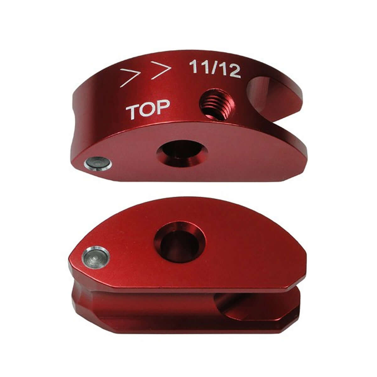 Red aluminum spare parts for ART Lockjack Sport, ideal for tree surgeons. Durable and precision-engineered.