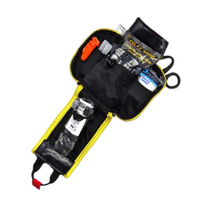 MediArb Rescue Trauma Pouch open, featuring military-grade medical supplies for emergencies, ideal for tree surgeons.