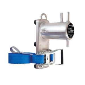 Mini Cylinder 2.1 Friction Device with blue strap, ideal for tree surgeon rigging and tree care work.