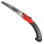 Noble F-180 Folding Handsaw with high carbon steel blade and ergonomic handle, ideal for tree surgeons and gardening.