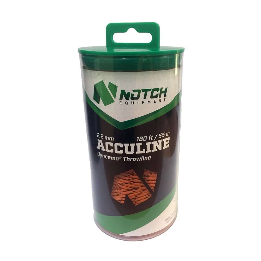 Notch AccuLine 2.2mm x 50m Throwline packaging, designed for tree surgeons, durable and lightweight Dyneema material.