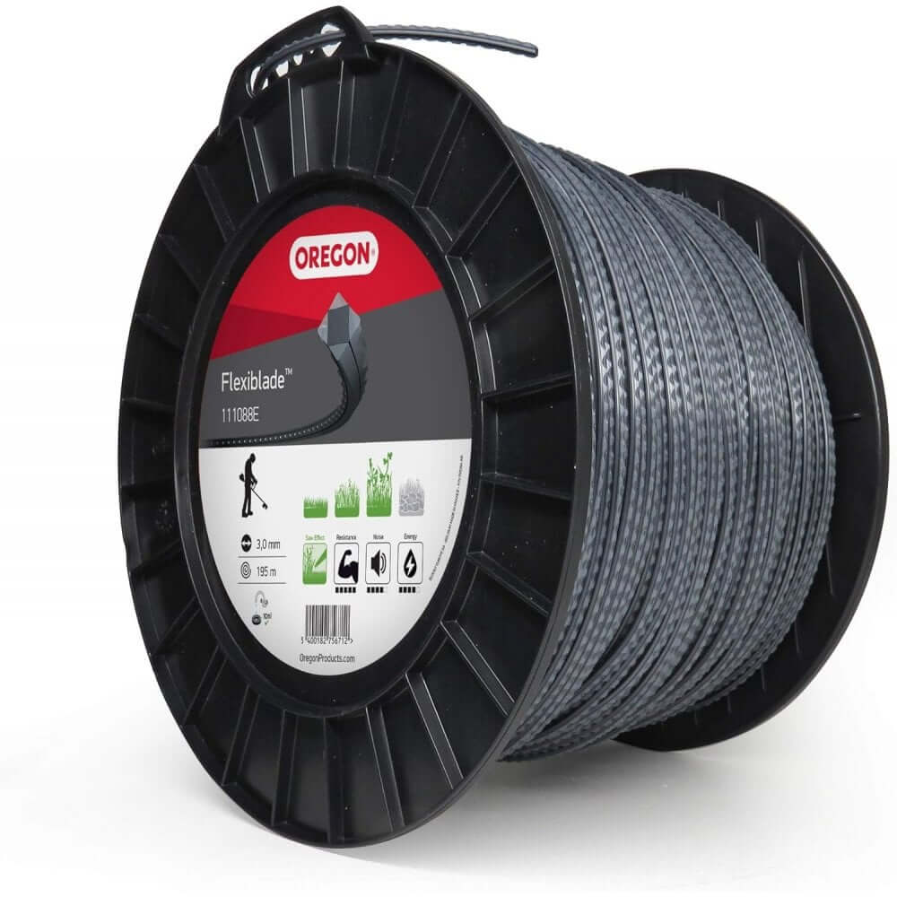 OREGON Flexiblade Serrated Heavy Duty Trimmer Line 3mm x 195m for landscapers and tree surgeons.