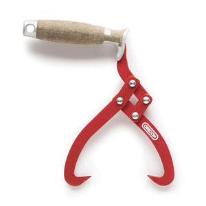 Oregon Small Lifting Tong 20 cm with a wooden handle, ideal for tree surgeons and handling logs and branches.