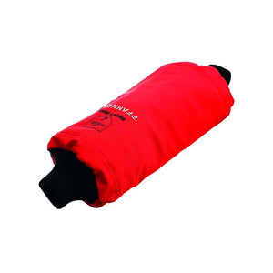 Pfanner Chainsaw Protection Sleeve in red, ensuring safety for tree surgeons and forestry workers.