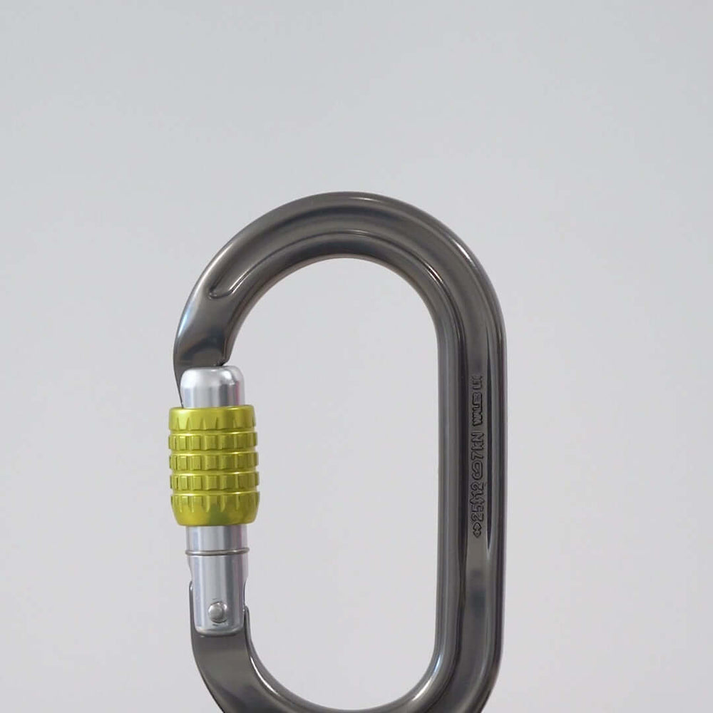 DMM Ultra D Locksafe 3 Way Locking Karabiner in Matt Grey, ideal for tree surgeons and working at height.