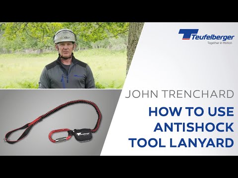 Teufelberger antiSHOCK Tool Lanyard demonstration by John Trenchard for tree surgeons.