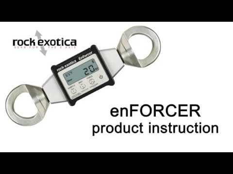 Enforcer Load Cell & Case digital force measurement device with display and instructions.