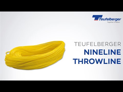 Teufelberger nineLINE Throwline 60m for tree surgeons, featuring durable yellow UHMWPE construction for strength and ease of handling.