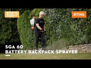 SGA 60 Cordless Sprayer being used for efficient garden application.