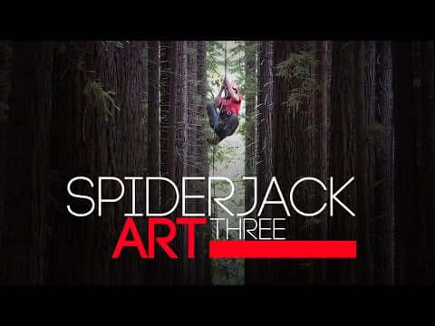 Spiderjack 3 mechanical rope ascender used by a tree surgeon in a forest, showcasing its functionality and design.
