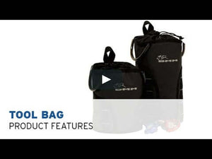 Two DMM tool bags, 4L and 6L sizes, designed for tree surgeons to carry climbing equipment to worksites.
