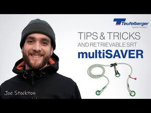 Sirius multiSAVER Cambium Saver demonstration by Joe Stockton, showcasing advanced fall protection equipment.