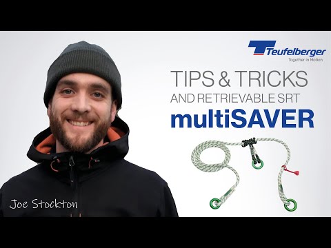 Sirius multiSAVER Cambium Saver demonstration by Joe Stockton, showcasing advanced fall protection equipment.