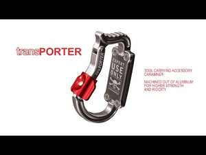 TransPorter Tool Karabiner, premium aluminum tool carrying accessory carabiner for arborists.