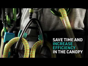 Image showing the Notch Equipment Sidekick Lanyard Manager enhancing efficiency for arborists in the canopy.