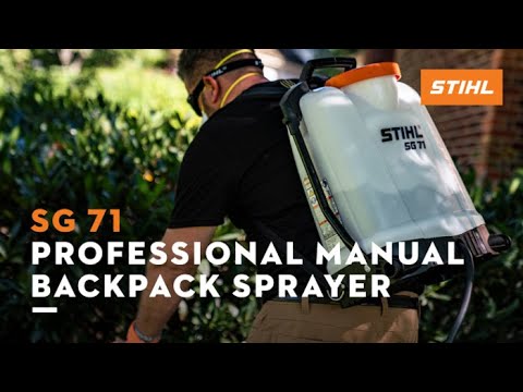 STIHL SG 71 professional manual backpack sprayer for tree surgeons, designed for horticulture and landscaping tasks.