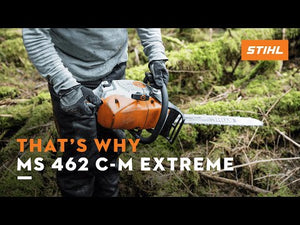 STIHL MS 462 C-M Extreme chainsaw for tree surgeons, designed for lightweight and powerful performance in forestry.