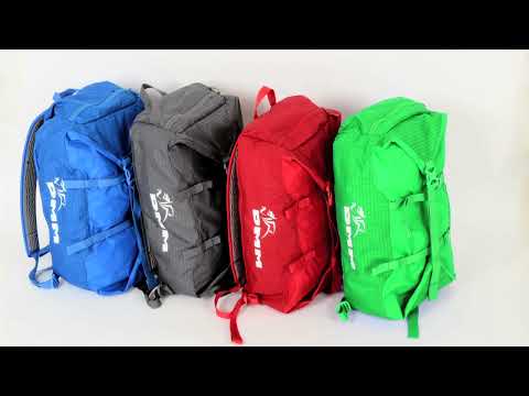 DMM Classic Rope Bag 25L in blue, grey, red, and green, ideal for climbers and Tree Surgeons.