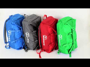 DMM Classic Rope Bag 25L in blue, grey, red, and green, ideal for climbers and Tree Surgeons.
