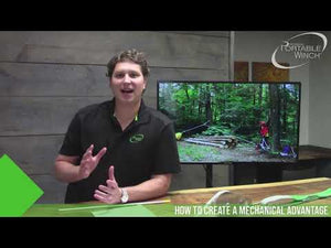 Demonstration of the Portable Winch system for lifting and winching heavy loads in a workshop setting.