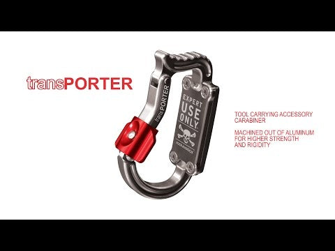 TransPorter XL Tool Karabiner, aluminum tool carrying accessory for secure arborist use.