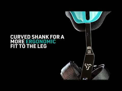 Curved shank design of Ergo Steel Climbers for improved ergonomic fit for tree surgeons.