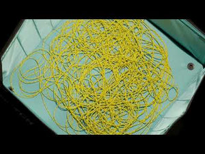 Yellow throwline stored neatly in the Notch Throwline Popbox for easy access and tangle-free deployment.