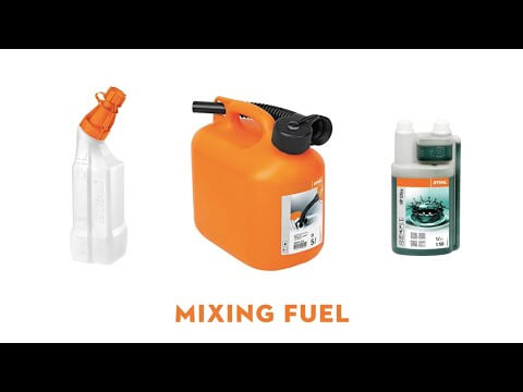 STIHL Combination Canister and mixing fuel containers for safe transportation of fuel and oil.