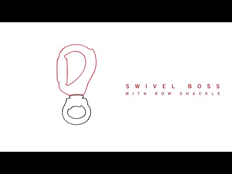 Director Swivel Boss D Connector Carabiner illustration with bow shackle design.