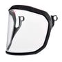 Protos Integral Clear Visor for tree surgeons, shatter-resistant polycarbonate, excellent optical clarity.