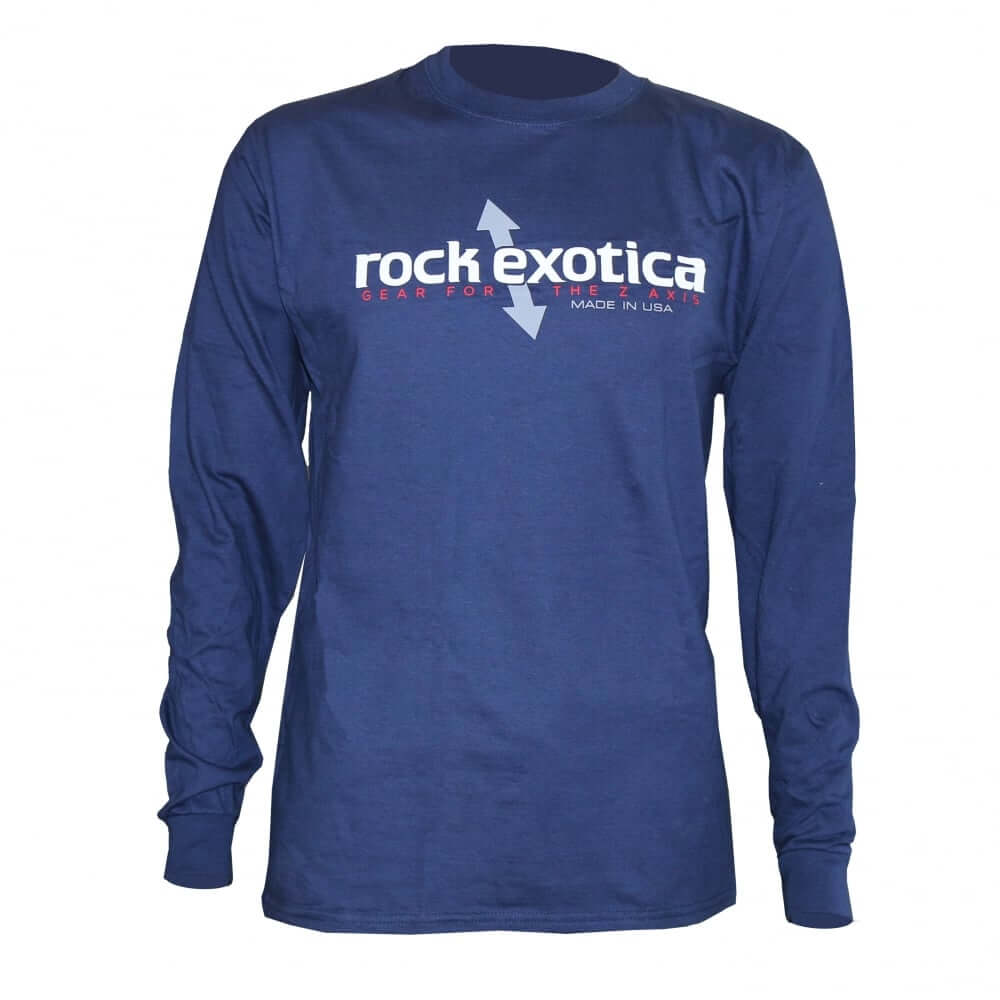 RockTee Navy Long Sleeve t-shirt for outdoor enthusiasts, durable fabric, ideal for tree surgeons.