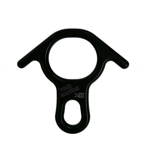 Rock Exotica Rescue Eight descender for tree surgeons, made from durable T6 aluminum, featuring side ears for added friction.