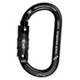 rockO ORCA-Lock carabiner in black, featuring unique gate system for tree surgeons. Advanced users only.