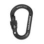 RockX Screwlock black carabiner tool by Rock Exotica, ideal for tree surgeons and utility uses.