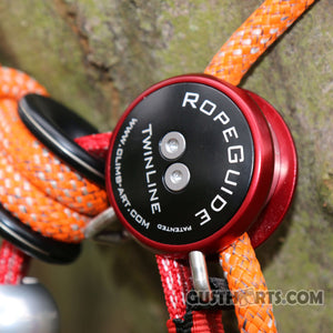 Close-up of RopeGuide Twinline Cambium Saver, essential gear for tree surgeons in arboriculture.