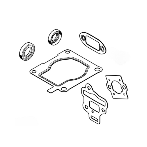 Set of gaskets for Stihl FS490C Brushcutters including seals and plates, genuine STIHL replacement parts.