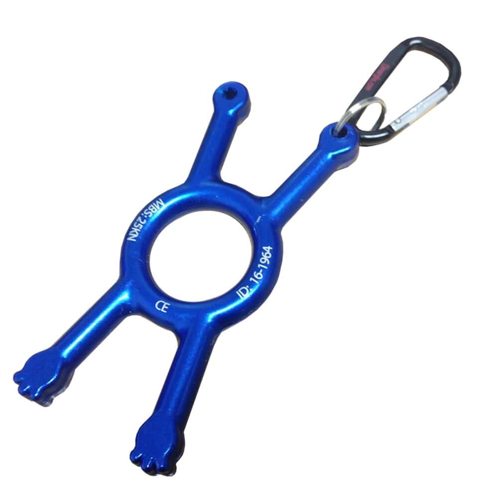 Simarghu SRT Re-Direct redirection aid in blue with carabiner, designed for tree surgeons and outdoor enthusiasts.