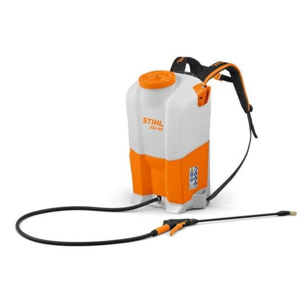 Stihl SGA 85 cordless sprayer. Part of the AP System. Battery powered backpack sprayer.