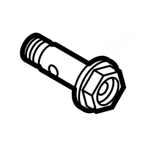 Banjo bolt for STIHL TS410 and TS420, compatible with genuine STIHL parts and service kits.