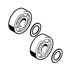 Bearing set for STIHL FS40, FS50 brushcutters, including seals for optimal performance.