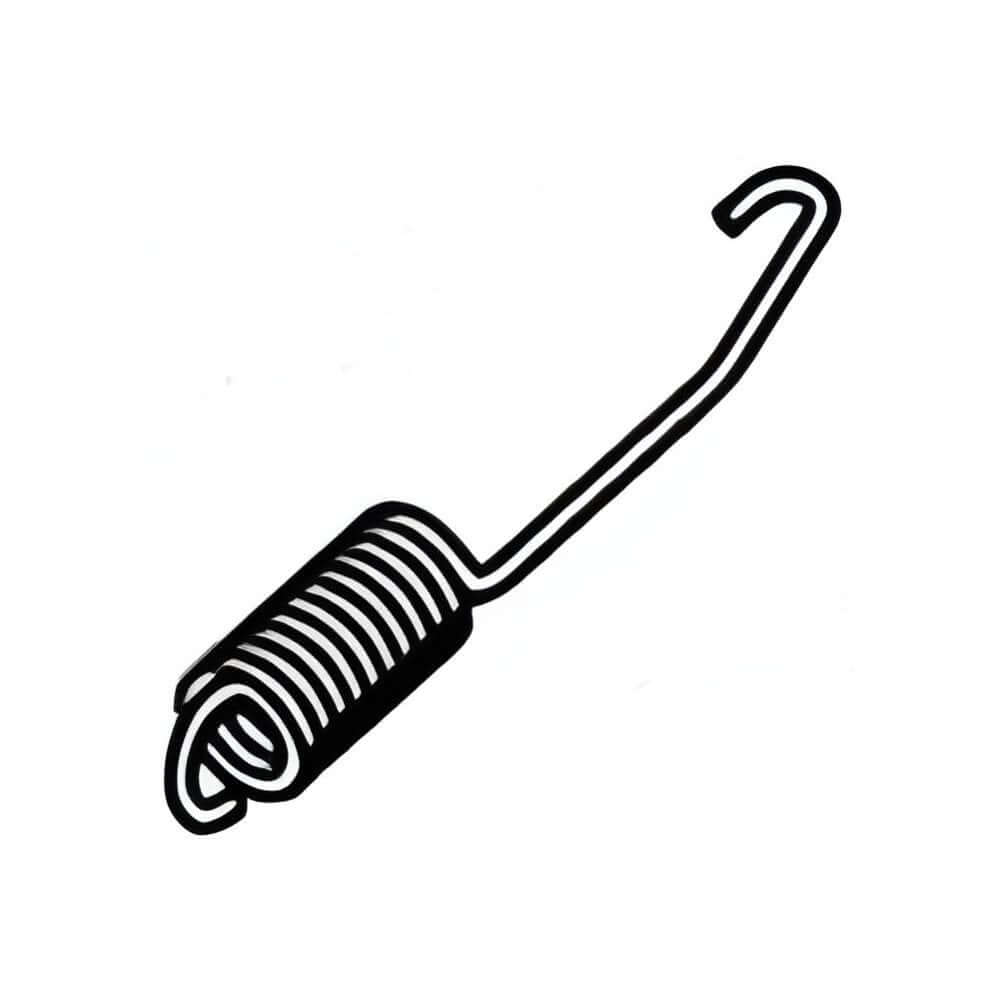 Tension spring for STIHL MS181 and MS181C chainsaws, essential for chain brake functionality and safety.