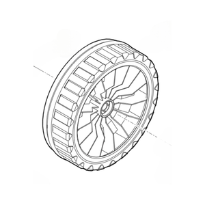 Drive wheel for Stihl RM 650.0 T and RM 650.0 V lawn mowers, genuine STIHL replacement part.